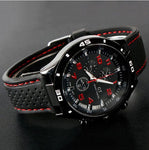 Quartz Men Red Watch